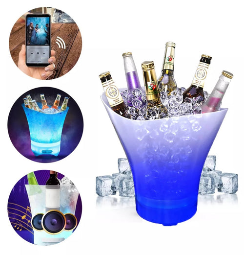 Cubitera Led RGB con Parlante 5 Litros